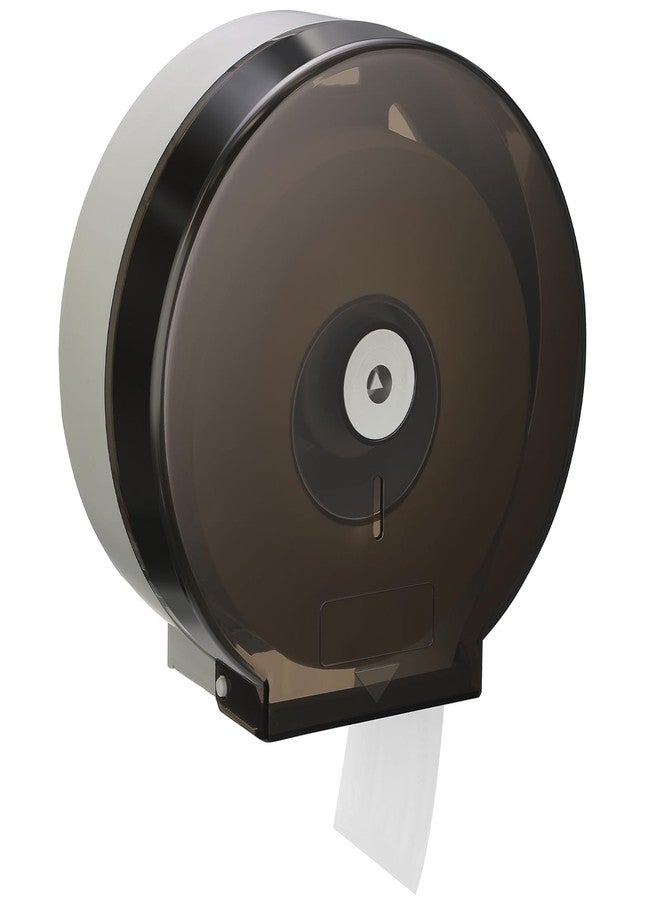 Layhit حامل ورق تواليت جداري من لاي هيت، عبوة واحدة، موزع مناشف ورقية، موزع مناديل بلاستيكي تجاري جامبو 9 بوصة مع قفل جداري بمفتاح للحمامات والمكاتب والمطاعم - Image 1